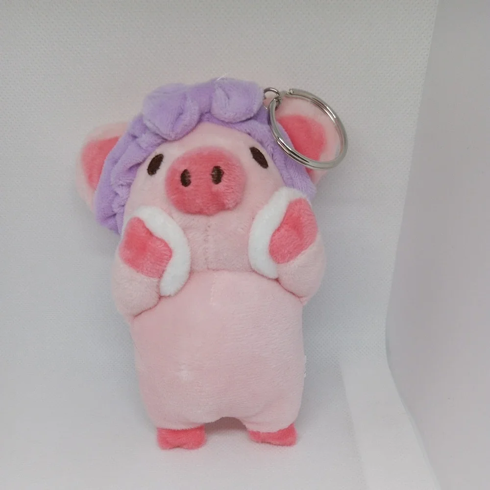 Cute Pig Keychain Plush Keyrings Stuffed Animals Backpack Clips Purse